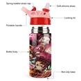 thumbnail image 3 of Demon Slayer Kids Water Bottle with Silicone Straw And Spill-Proof Lid, Stainless Steel Double-Wall Vacuum Insulated Water Bottles for Boys Girls, 3 of 8