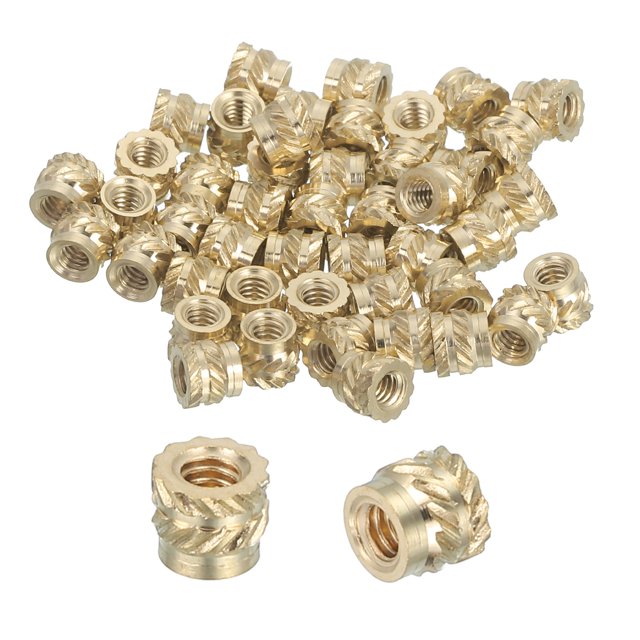 46 Pcs Threaded Inserts, M2 Brass Heat Set Insert for 3D Printing, M2x3.5x3mm