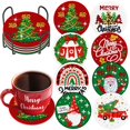 thumbnail image 1 of Posavasos navideños con forma de diamante Perthlin, 8 unidades, con soporte, 1 of 6