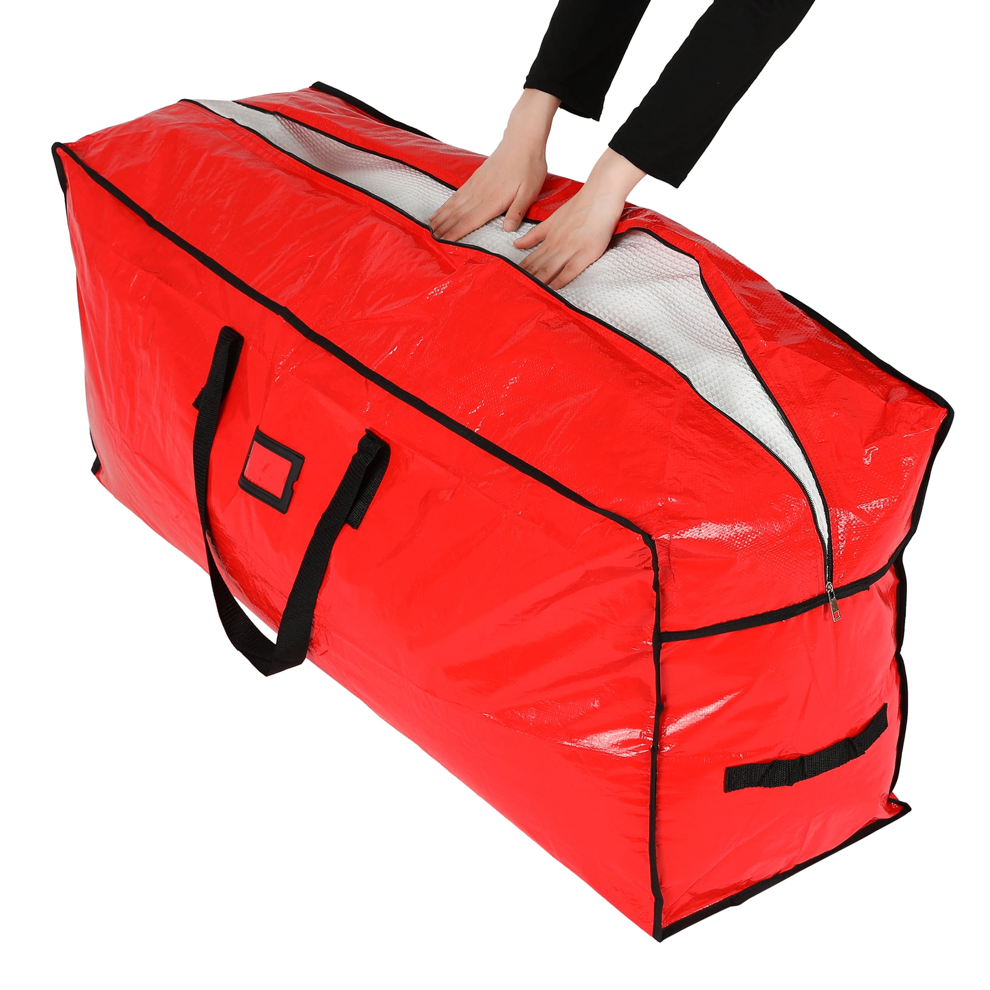 Unique Bargains Foldable Moving Storage Bags for Closet Organizers Red 48x19.5x15in