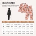 thumbnail image 4 of Saiise Painting Peach Print Women Soft Pajama Sets,Long Sleeve Sleepwear Button Up 2-Piece Pjs Lounge Sets-XX-Large, 4 of 7