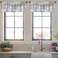 thumbnail image 3 of LALILO Kitchen Curtain Valance Blue Christmas Winter Xmas Rod Pocket Window Curtain 52"x 18" Set of 2, 3 of 5