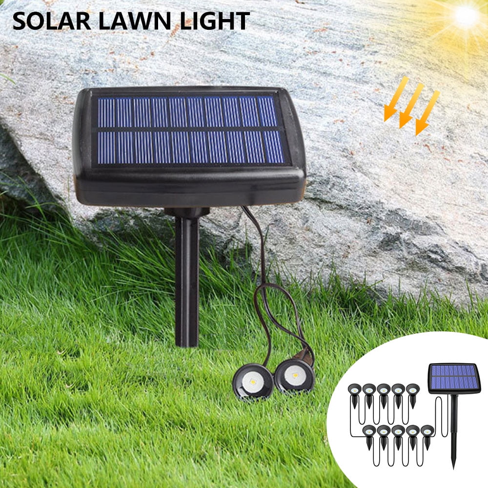 10 LED Solar Garden Spot Light Spotlights Landscape Path Lamp Outdoor Waterproof 