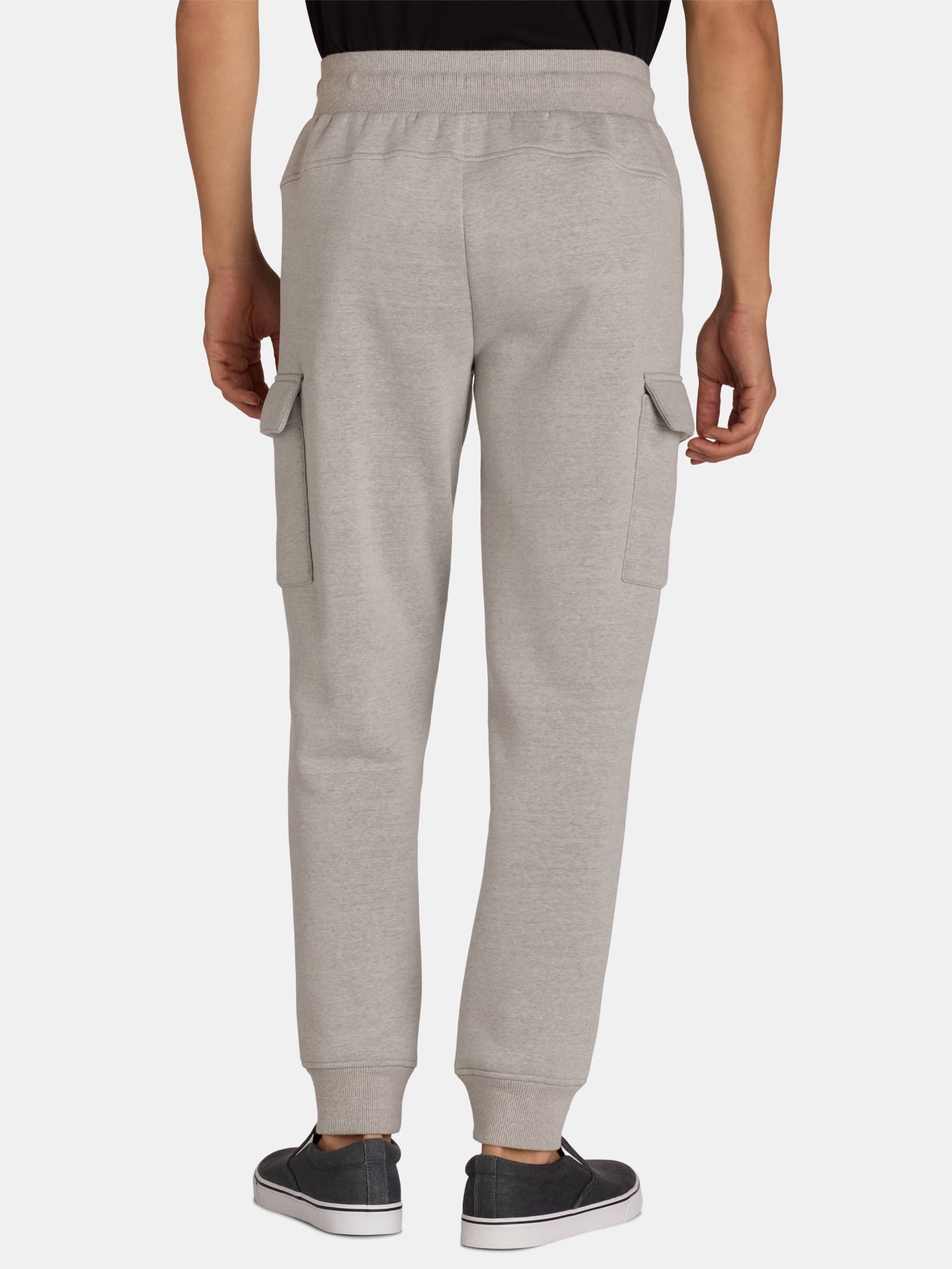 Athletic Works Men's and Big Men's Strata Fleece Cargo Joggers, Sizes S-3XL