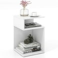 thumbnail image 1 of Gymax S-Shaped Side Table for Small Space Morden End Table w/S-Shaped Frame White, 1 of 9