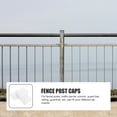 thumbnail image 3 of SOPOTUTU 4Pcs Stain Resistant Fence Post Caps White PVC Flat Cap Tower Design for Decking, 3 of 8
