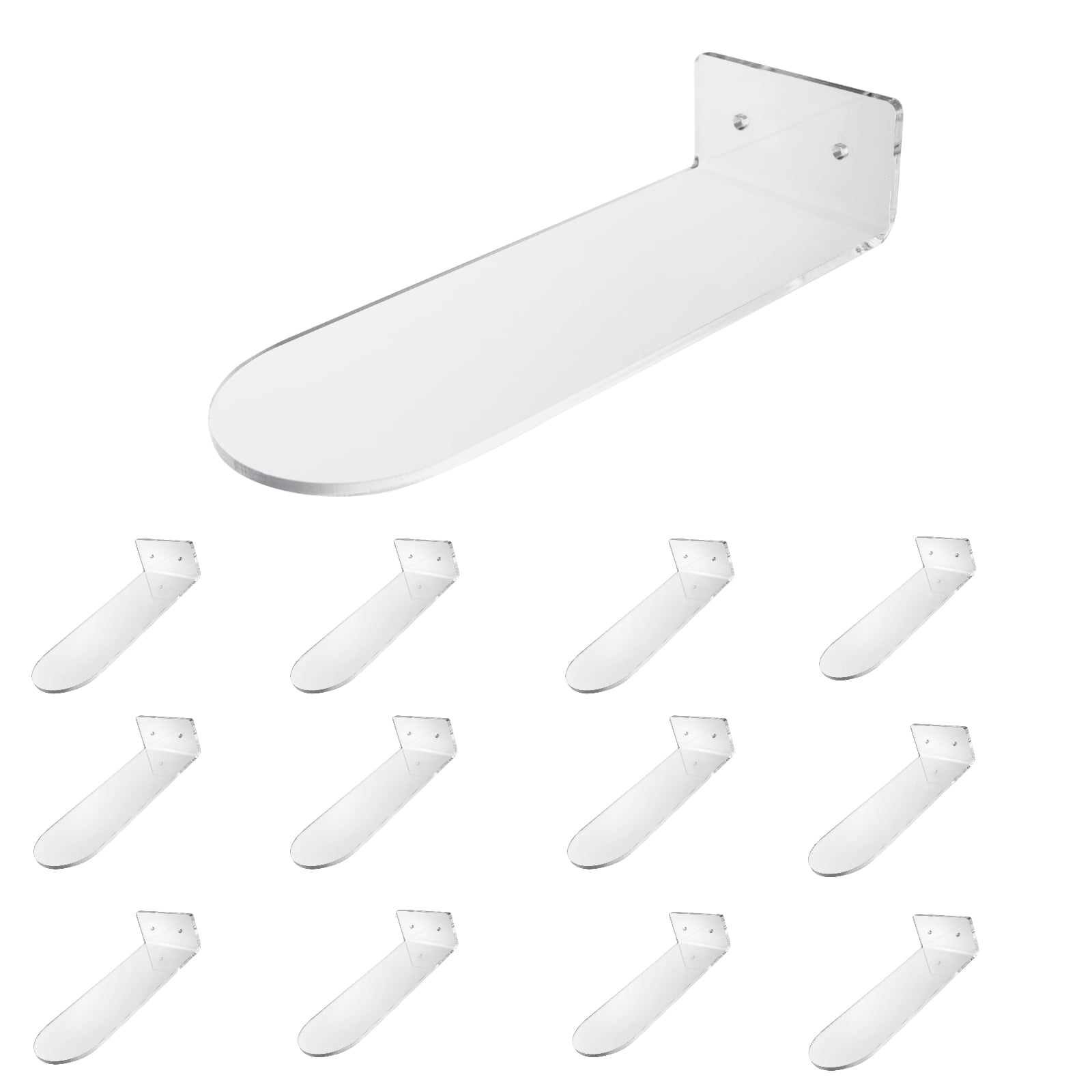 Floating Shoe Display Set, Wall Mount Clear Floating Shelves for