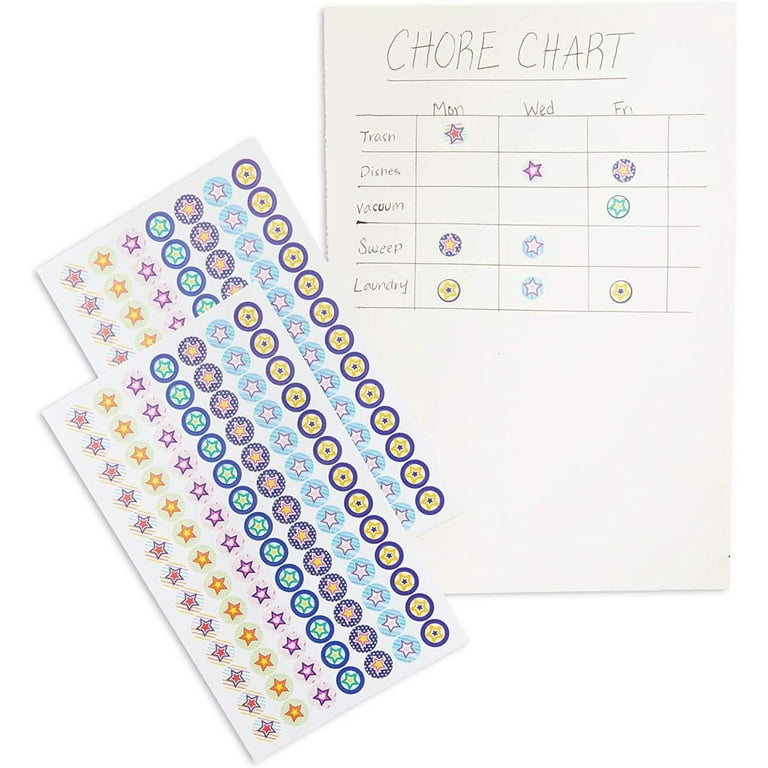Decorably 1200 Teacher Stickers for Students - 60 Sheets Good Job Stickers  for Kids, Star Stickers for Teachers Elementary, School Stickers Good Job