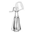 thumbnail image 2 of White Kitchen Storage Accessory Semi-automatic Whisk Kitchen Whisk Egg Beater Mixer Manual Egg Stainless Steel Rotary Whisk Egg Frother With Plastic H, 2 of 4