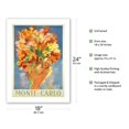 thumbnail image 2 of Monte-Carlo Monaco - French Riviera - Flower Girl - Vintage Travel Poster by Jean-Gabriel Domergue c.1940s - Bamboo Fine Art 290gsm Paper Print (Unframed) 18x24in, 2 of 4