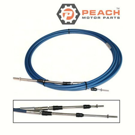 Antique Radio Parts Peach Motor Parts PM-MAR-CABLE-16-SC PM-MAR-CABLE-16-SC Throttle Shift Cable, Remote Control 16 Ft; Replaces Yamaha®: MAR-CABLE-16-SC, 701-48320-60-00, ABA-CABLE-16-00, ABA-CABLE-16-GY, MAR-CABLE-16- ()