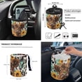 thumbnail image 5 of Jeiento Highland Cow Front Car Seat Covers with Armrest Mat Sunflower Steering Wheel Cover Seatbelt Strap Pad Trash Can Air Vent Pouch Cup Holders Rearview Mirror Cover Keychain, Set of 12, 5 of 7