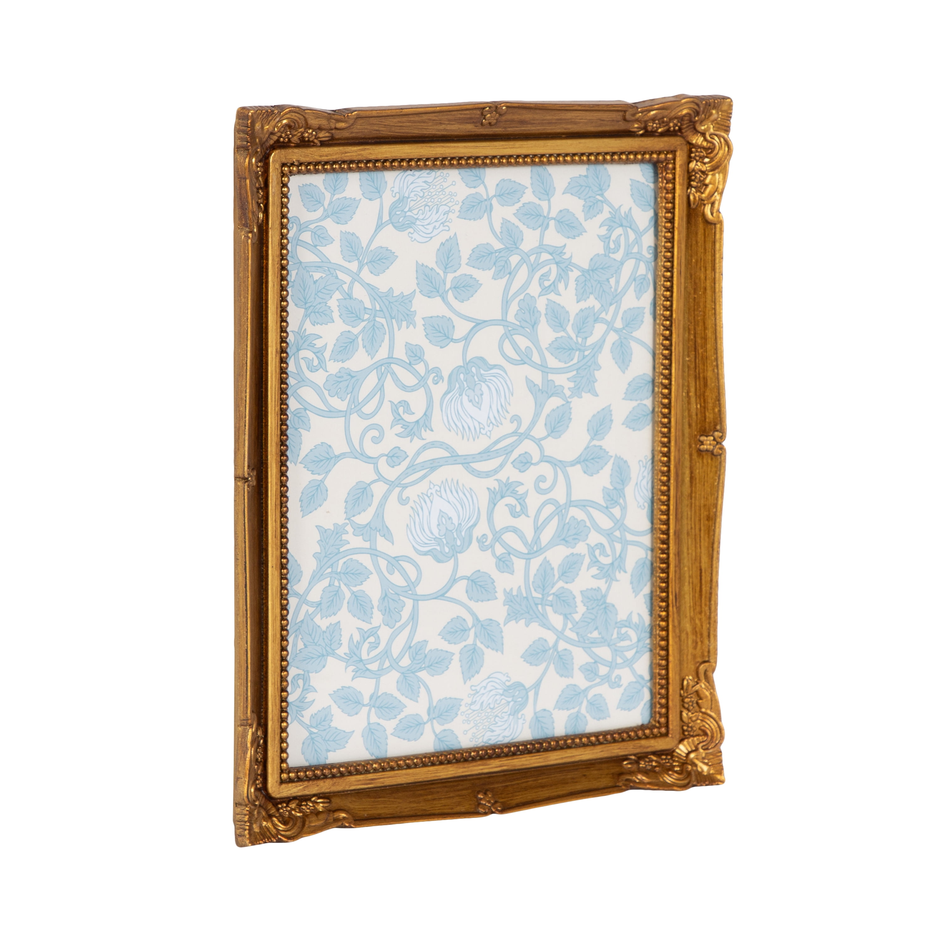 DesignOvation – 8x10 Picture Frame – Baroque Antique Gold Tabletop Photo Frame