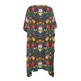 thumbnail image 2 of HELLHERO Colorful Floral Bathing Suit Cover Up Loose Polyester Breathable Long Kimono Swimsuit Cover Up, 2 of 6