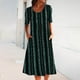 thumbnail image 2 of Vestidos Para Mujer Vestidos Casuales Moda Erógeno Cuello Redondo Estampado Manga Corta Jersey Bolsillos Vestido Odeerbi ODB158046, 2 of 9