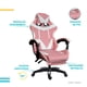thumbnail image 2 of Silla Gamer Titano Ergonómica Reclinable Con Descansa Pies Rosa Grande TT-SGCRP, 2 of 8