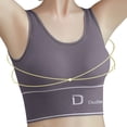 thumbnail image 2 of Ladies Wide‑Shoulder‑Strap Yoga Crop‑Top Bra Elastic Ribbed Fabric Casual Sport Layering Vest, 2 of 5