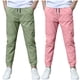 thumbnail image 1 of Odeerbi 2 Pack Boys Summer Cotton Linen Jogger Pants Casual Lightweight Elastic Waist Drawstring Sweatpants Para 3-13 Años, 1 of 9