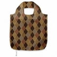 thumbnail image 1 of Brown Fabric Shopping Tote, Lozenge Pattern in Patchwork Style Classical Old Fashioned Floral, Portable and Foldable Bag to Keep in Pocket Bag Purse & Car, Pale Brown Cinnamon, by Ambesonne, 1 of 4