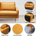 thumbnail image 6 of Hybition Velvet Sofa Modern Couch with Metal Legs for Living Room-Gold, 6 of 9