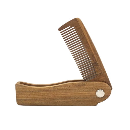 Amosfun 1Pc Light Brown Wooden Hair Comb with Smooth Teeth for Gentle Scalp Massage