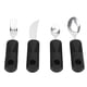 thumbnail image 1 of Utensilios para Parkinson Ticfox 4 piezas Utensilios ponderados de goma Utensilios adaptativos, 1 of 12