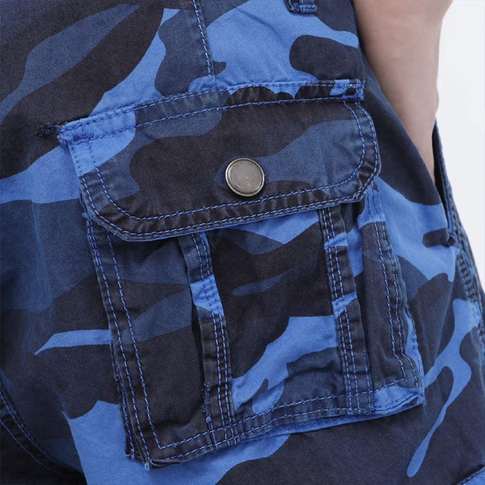 IDEALSANXUN Men's Casual Loose Fit Multi-Pockets Military Cargo Shorts 