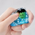 thumbnail image 3 of 2.16" Glow-in-the-Dark Ice Cube Squishy Toy, Halloween Ornament Inside with Snowflake Glitter, 3 of 5