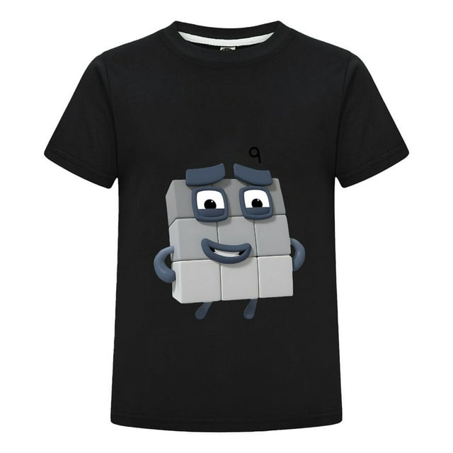 Numberblocks Counting Tee for Kids Math Learning Cartoon Shirt Boys Girls Birthday Present Preschool Outfit Toddler Summer Short Sleeve Educational Top