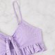 thumbnail image 5 of Traje de baño de 2 piezas para mujer, trajes de baño para mujer, traje de baño de tres piezas con protección solar para mujer, traje de baño de playa sin tirantes con borlas, traje de baño de cuerpo d, 5 of 9