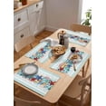 thumbnail image 4 of Summer Ocean Beach Teal Placemats Set of 6 Washable Table Mats for Kitchen Dining Table, Heat-Resistant Cotton Linen Place Mats for Indoor Outdoor Parties Holiday Decoration, Starfish Shells Coral, 4 of 8