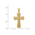 thumbnail image 3 of 14K Yellow Gold Twisted Cross Pendant, 39 mm Polished, 3 of 6