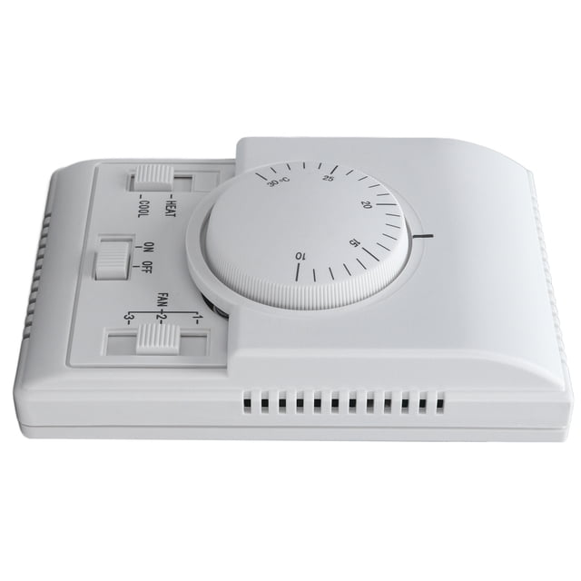 Termostato de aire Acondicado Central, Control de Temperatura del Acondicionador del Termostato AC110-220-220V 2 Camino Con Tornillo para Espacio para El Supermercado para La