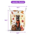 thumbnail image 5 of Welcome Fall Pitbull Enjoys School Time Autumn Fall Leaves Foldable Laundry Basket Terrier Dog Lover Organizer Storage with Handles - 02013, 5 of 5