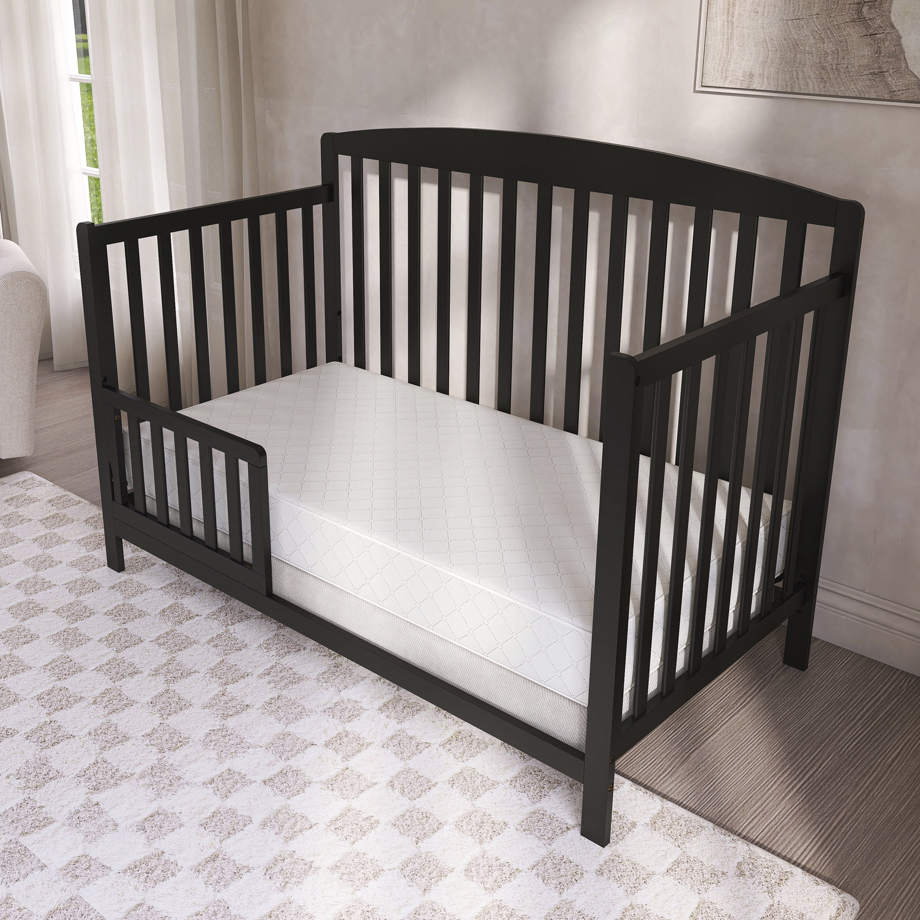 Dream On Me Snug Support Crib and Toddler Mattress, White