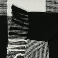 thumbnail image 6 of Ox Bay Black/White Tartan Plaid Cotton Throw Blanket, 50" x 60", 6 of 12