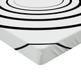 thumbnail image 2 of Ambesonne White Fitted Sheet, Spiral Shape Monochrome, Twin Size, Black White, 2 of 3