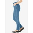 thumbnail image 3 of Woman Within Plus Size  Pull-On Straight-Leg Gap-Free Stretch Denim Jeans, 3 of 6
