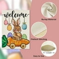 thumbnail image 3 of Welcome Easter Bunny Decorative Garden Flag, Rabbit Eggs Carrot Farmhouse Yard Outside Decorations, Outdoor Small Home Decor Double Sided 12 x 18, 3 of 6
