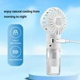 thumbnail image 5 of Misting Fan Portable Handheld Fan, 800 mAh Hand Held Mist Fan Rechargeable, 4 Speed ​​Small Mister Fan for Men Women Travel Home Outdoor, White, 5 of 9