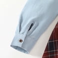 thumbnail image 6 of Girls Uniform Overall Dress Preppy Plaid Dress Button Down Long Sleeve Dress with Bow Tie for Tees Girls Size 5-16 Years, 6 of 7