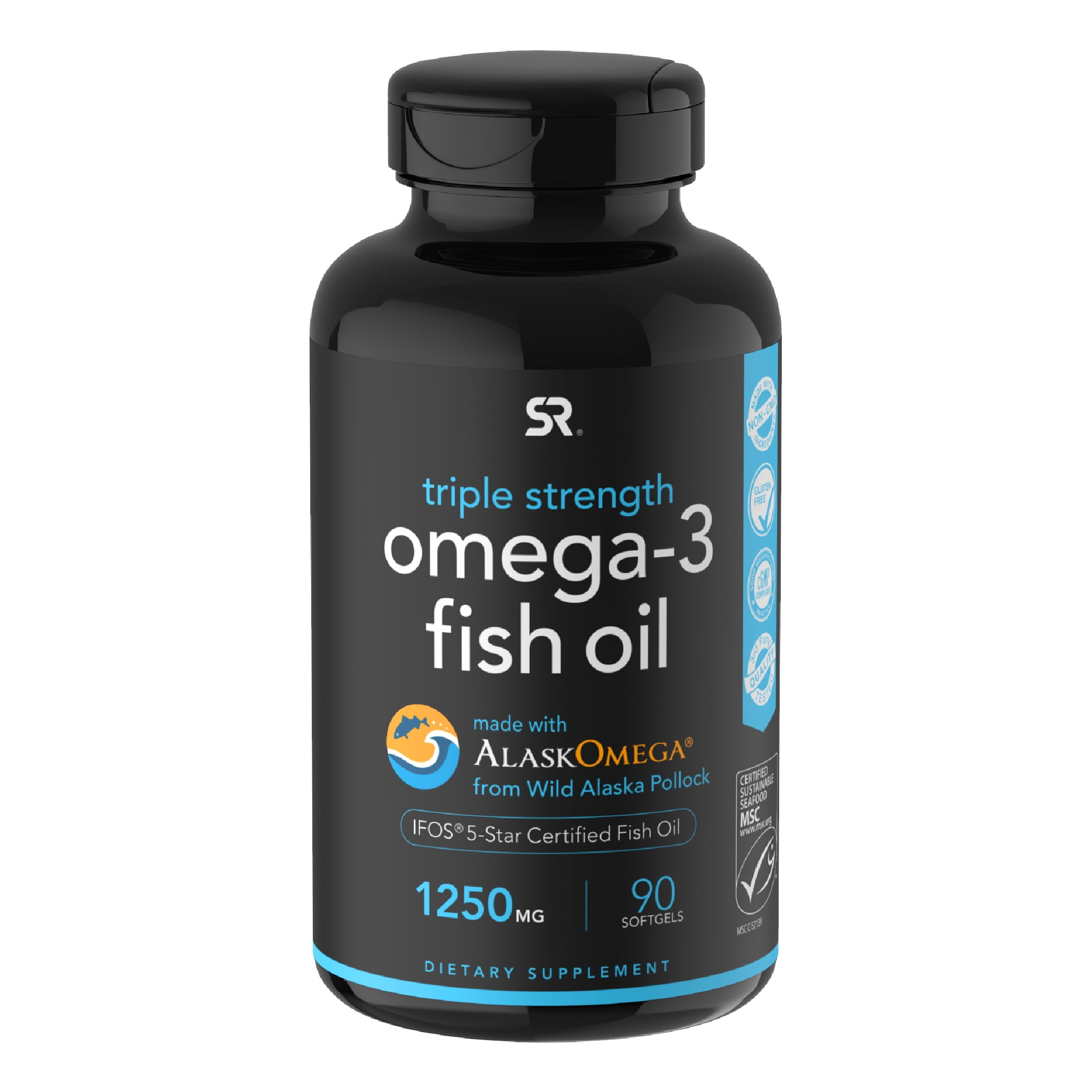 Omega-3 Wild Alaskan Fish Oil (1250mg 