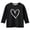 C-Black, variant on Valentines Girl Shirt Three Quarter Sleeve Graphic Tops Crew Neck Casual Pullover Top 5-6 Years Boys Shirts