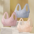 thumbnail image 4 of WZXFASHION Women Breathable Front Closure Bras Full Support No Underwire Plus Size Everyday Bra Bra Beige 100C, 4 of 4