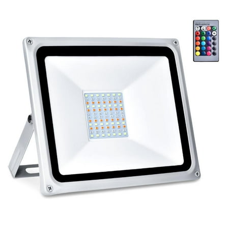 

Lacyie 50W 4000LM Waterproof LED Flood Light with Remote Control Color Changing 4th Generation