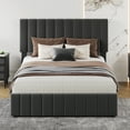 thumbnail image 3 of Garvee Linen Upholstered Platform Bed Frame with 4 Storage Drawers, Adjustable Headboard, Wooden Slats Support, No Box Spring Needed Queen, Grey, 3 of 9