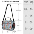 thumbnail image 3 of Christmas Dwarfs Mushrooms Leaves Insulated Lunch Bag Portable Cooler Bag Mommy Bag Large Capacity 6L, 3 of 9