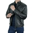 thumbnail image 3 of Men's Quilted Black Real Leather Jacket, 3 of 7