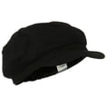 thumbnail image 4 of Cotton Elastic Big Size Newsboy Cap - Black 2XL-3XL, 4 of 5