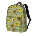 thumbnail image 2 of Goofa Sage Green With Sunflowers Printed Backpack,Laptop Backpack,Durable Anti-Theft Travel Work Backpack,Water-resistant Backpack, 2 of 9